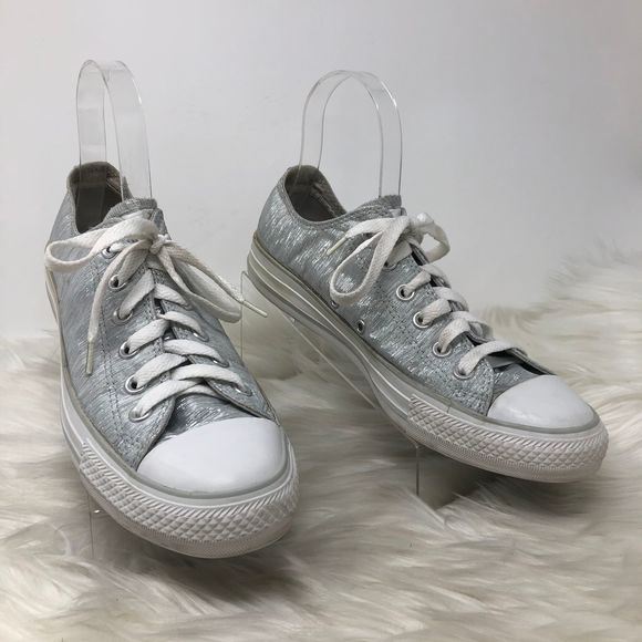 converse silver sparkle sneakers